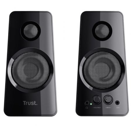 Trust Tytan - Altavoces 2.0 de escritorio, 36W RMS (potencia total), conector auxiliar 3.5 mm y control de volumen Trust Tytan - Altavoces 2.0 de escritorio, 36W RMS (potencia total), conector auxiliar 3.5 mm y control de volumen